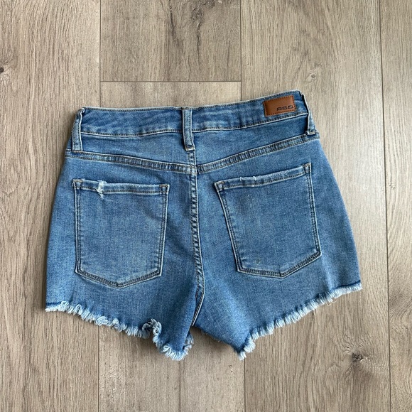 RSQ Vintage Highrise Shorts Distressed Blue - Picture 2 of 4